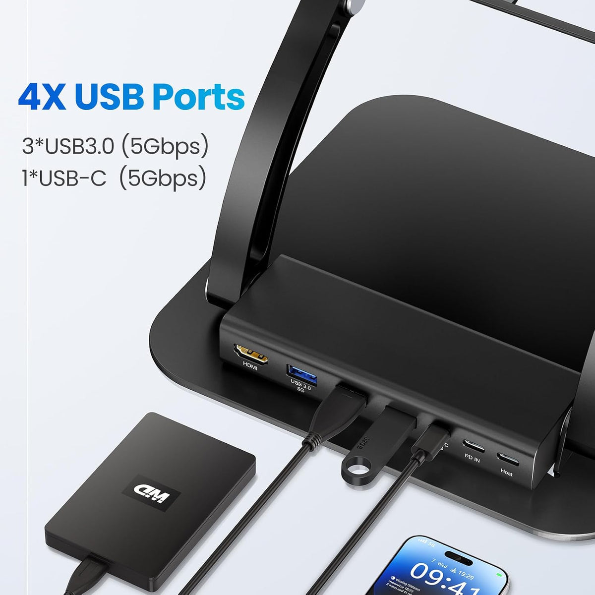 tounee, LD01, hub USB de 3 puertos