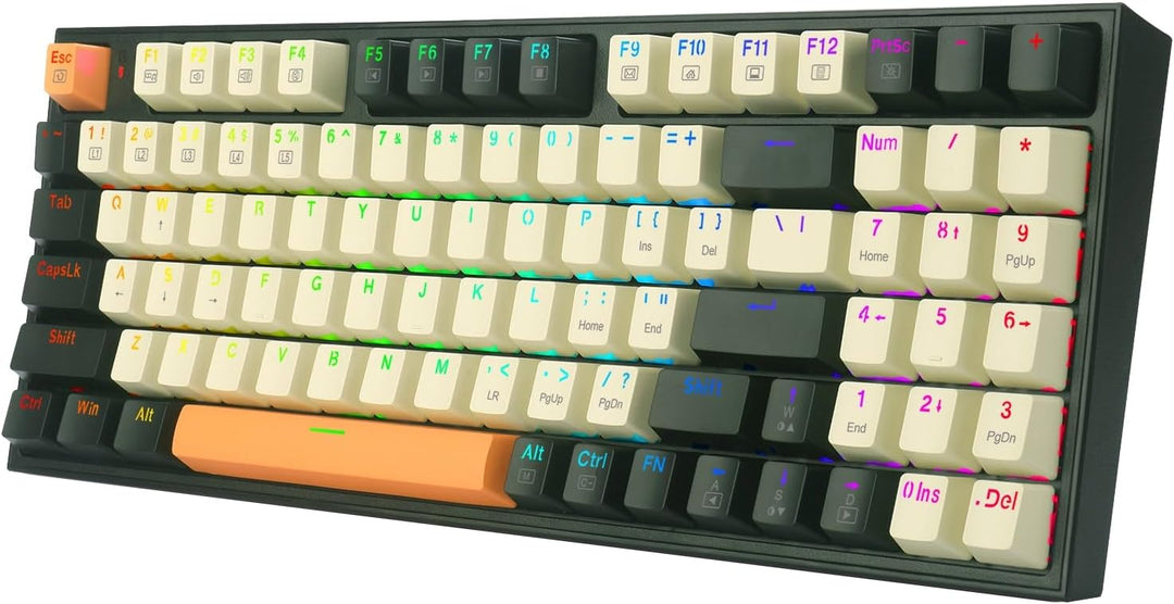 Redragon - Teclado mecánico con cable para juegos con retroiluminac...