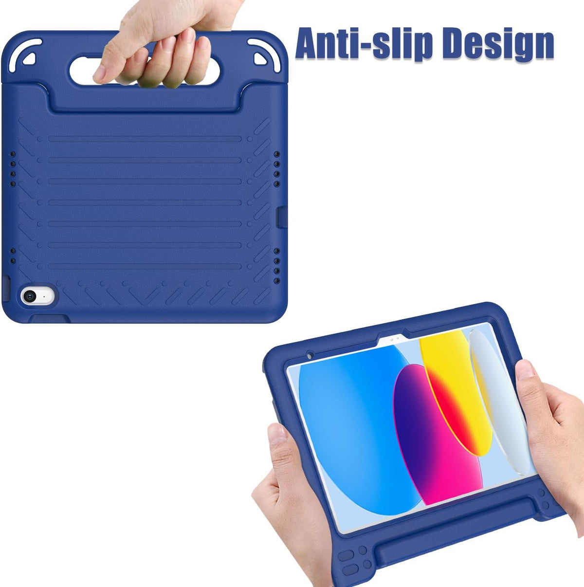 Funda infantil para iPad (A16) de 11ª generación de 11 pulgadas 2025, iPad de 10.9 pulgadas 2022 con protector de pantalla integrado, duradero, a prueba de golpes, ligera, con mango para i Pad