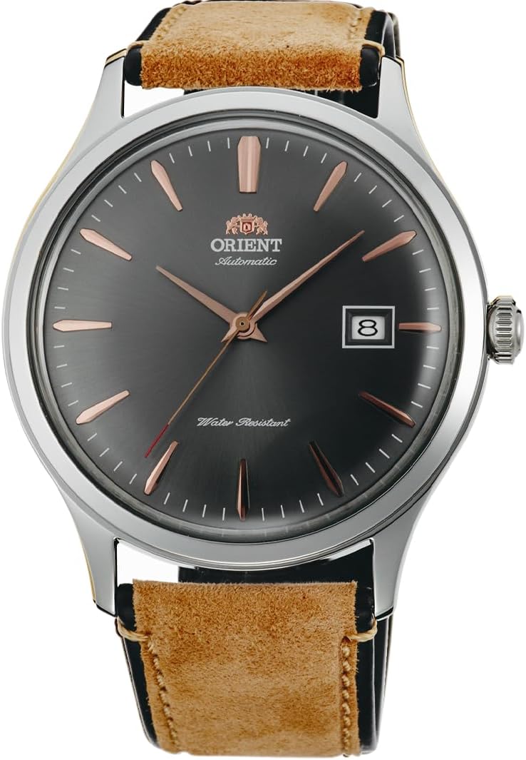 Orient "Bambino Version 4" reloj de vestir automático/de cuerda manual, japonés, de acero inoxidable y cuero