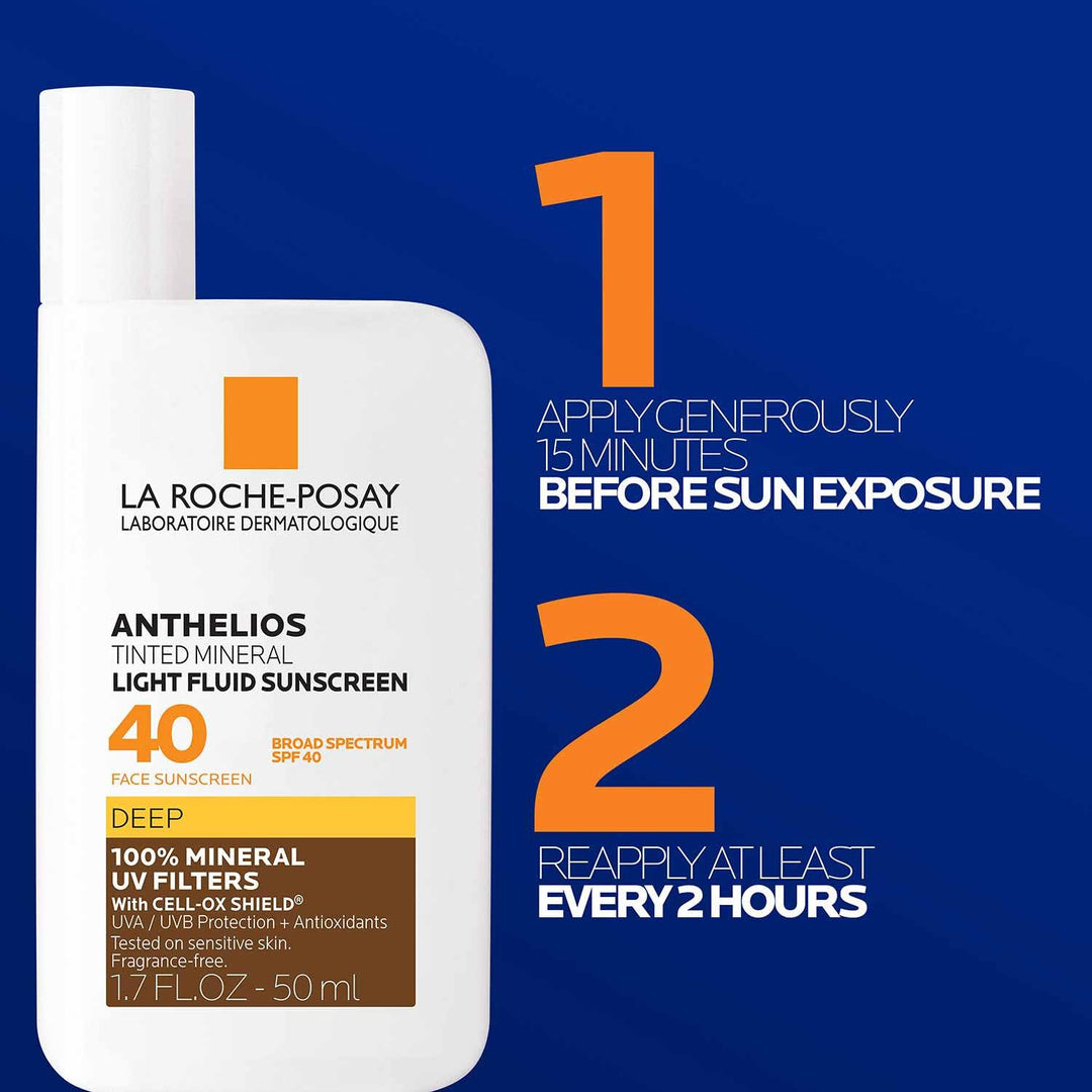 La Roche-Posay Anthelios Sunscreen SPF 40, Ultra-Light Fluid Broad...