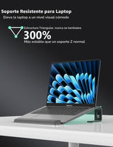JCZT Soporte de aluminio para laptop, soporte para portátil con rep...