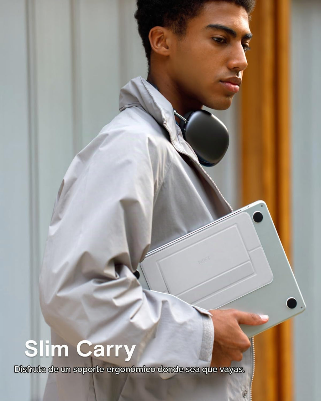 Soporte adhesivo para laptop MOFT Airflow, elevador delgado y portátil para trabajo