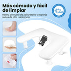 JODSONE Reposabrazos de manicura blanca en forma de U para uñas, Medium, Blanco-sin estera