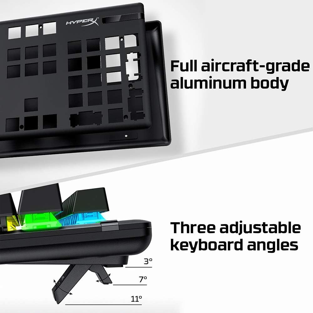 HyperX Alloy Origins - Teclado mecánico para juegos, luz controlada...