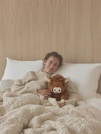 Brease Juguete de peluche de vaca marrón de las tierras altas con peso de 5 libras, grande y acogedor, para mayor comodidad y calma, compañero suave y abrazable para niños y adultos, peluche pesado