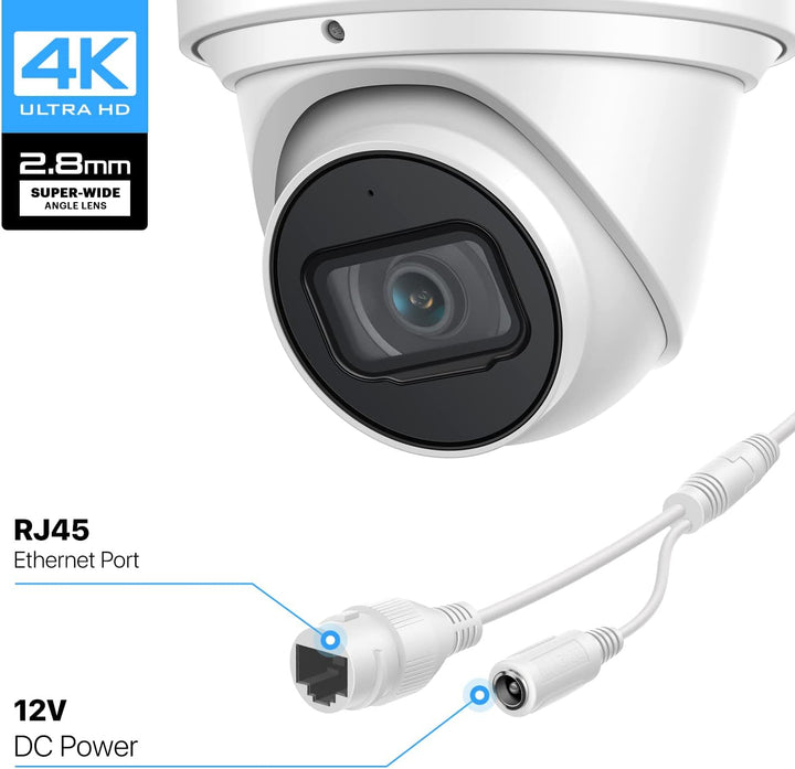 Sistema de Cámara de Seguridad 4K POE Amcrest con NVR PoE 4K de 8 C...