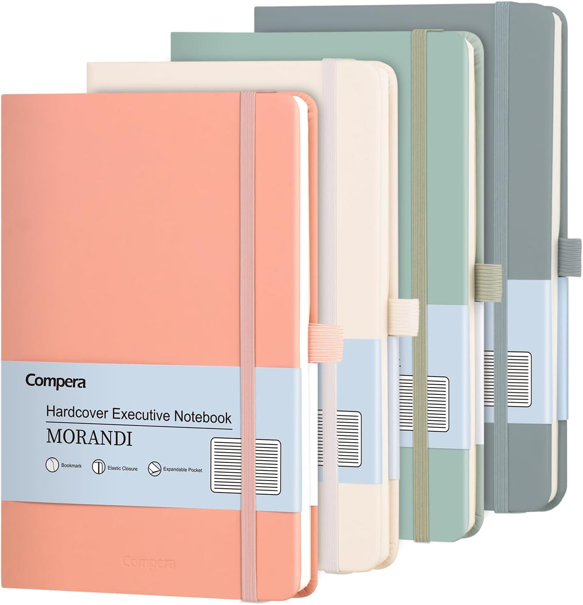Comix - Paquete de 4 cuadernos rayados para mujer, 176 páginas