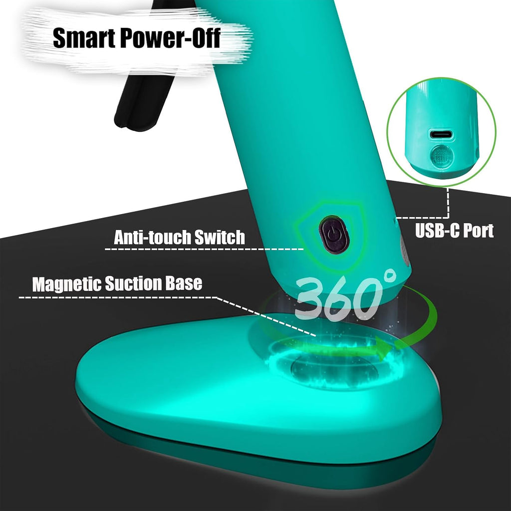 Pistola de silicón inteligente con apagado automático, kit de mini pistola de pegamento sin cable con batería de 2.2A, bolsa de almacenamiento, 40 barras de pegamento, 10 palos de