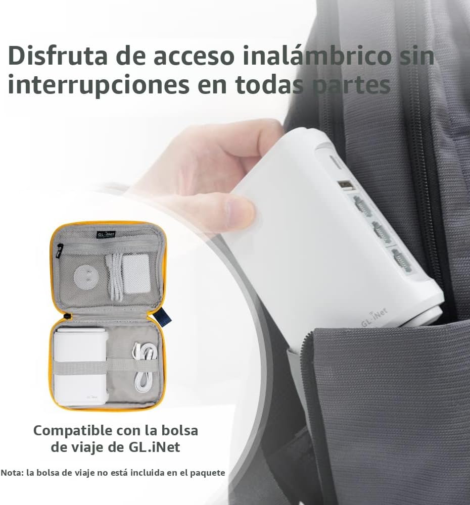 GL.iNet GL-SFT1200 (Opal) Enrutador WiFi Portátil de Viaje, Mini En...