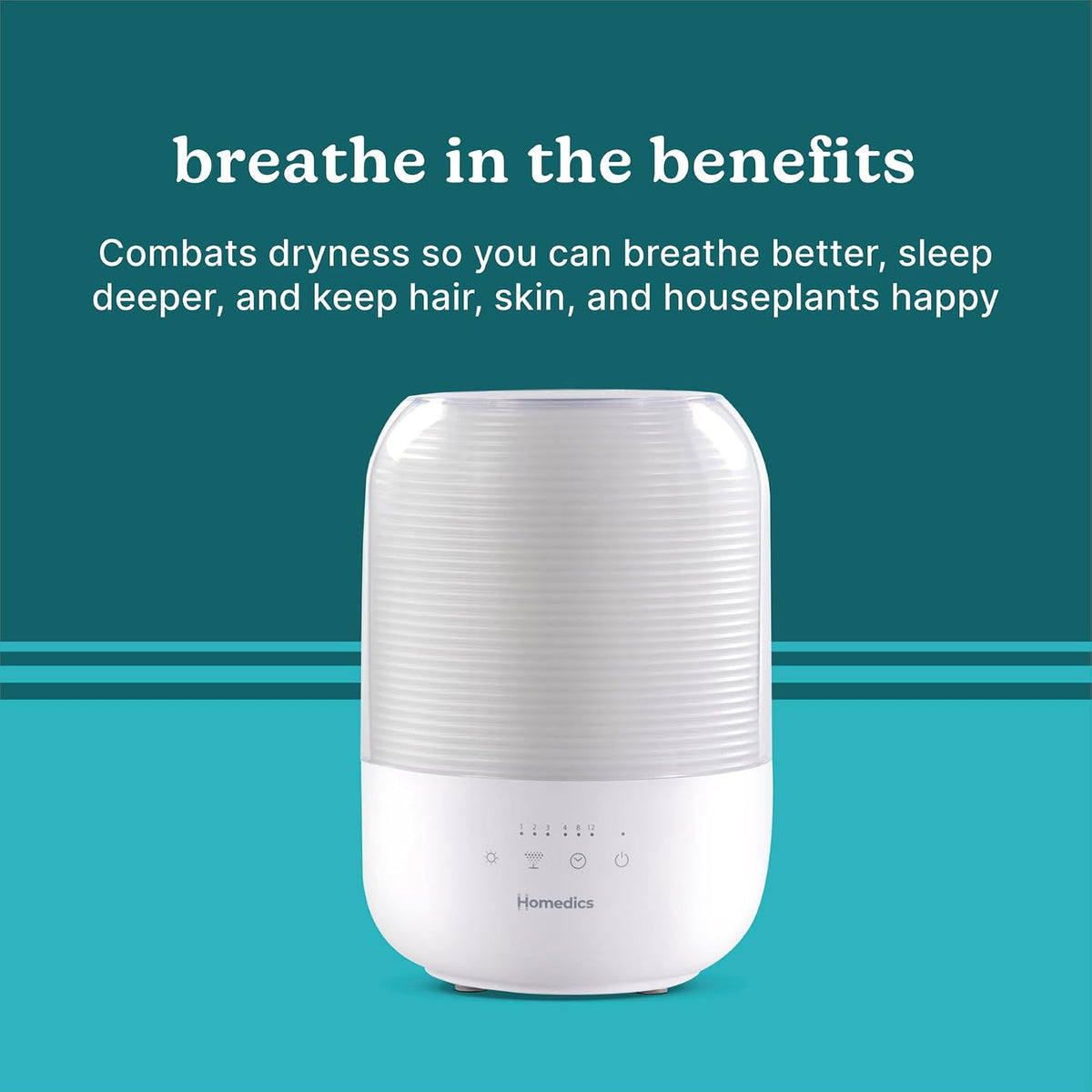 Homedics Humidificador ultrasónico de niebla fría, tanque de agua de