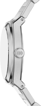 Fossil Reloj Everett de acero inoxidable con tres manecillas para mujer