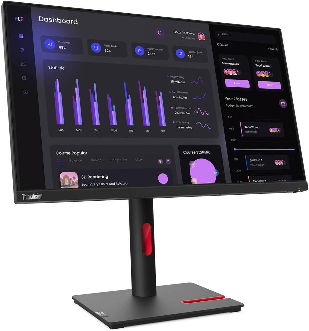 Monitor Lenovo ThinkVision T24i-30 LED Full HD de 24 pulgadas - 16:...