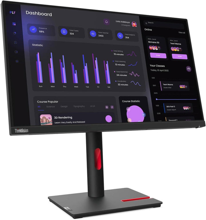 Monitor Lenovo ThinkVision T24i-30 LED Full HD de 24 pulgadas - 16:...