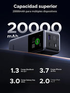 UGREEN Nexode Banco de Energía 20000mAh 130W Cargador Portátil 72Wh...