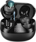 Auriculares para dormir T33, Bluetooth 6.0 con cancelación de ruido para dormir de lado, ANC hasta el 98 %, modo de sueño, tiempo de reproducción de 48 horas, auriculares pequeños