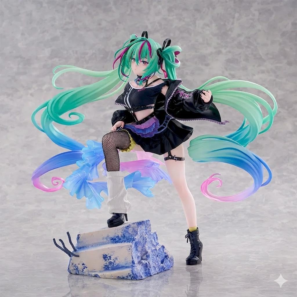 Thunder Tech Hatsune Miku Series Figurizmα Hatsune Miku - Punk! - Figura de estatua coleccionable