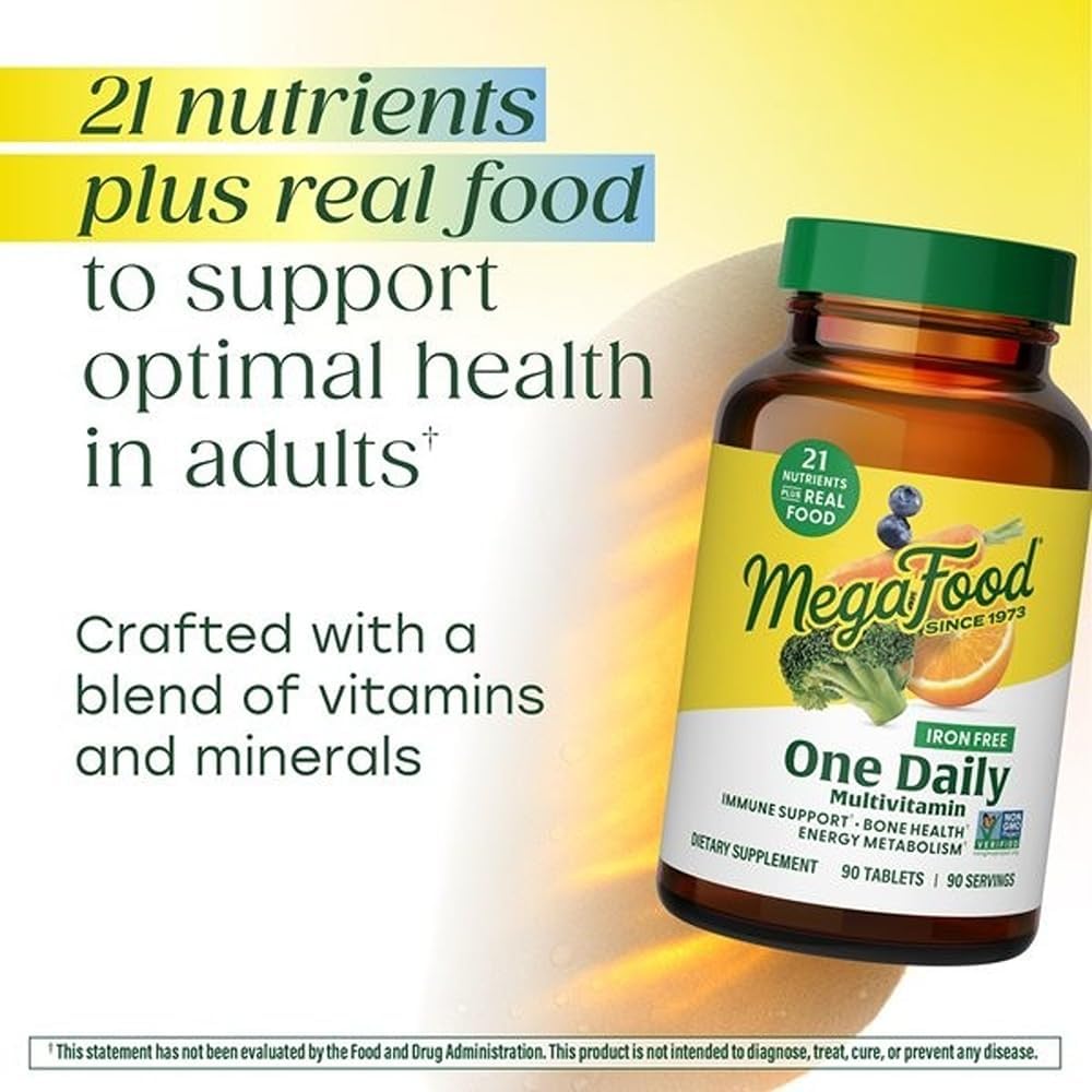 MegaFood One Daily Multivitamínico sin hierro - Multivitamínico par...