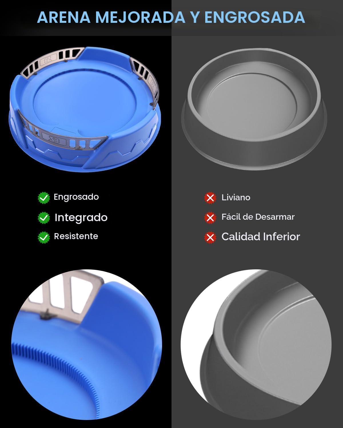 Set X Stadium Arena con 6 Trompos Right-Spin, 2 Lanzadores, Juego Xtreme Edades 6+