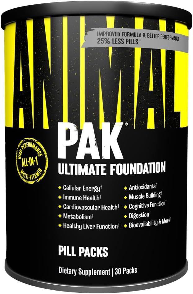 Animal Paquete de vitaminas Pak con masticables de creatina, multiv...