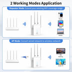 Extensor WiFi amplificador WiFi más rápido 1200 Mbps de