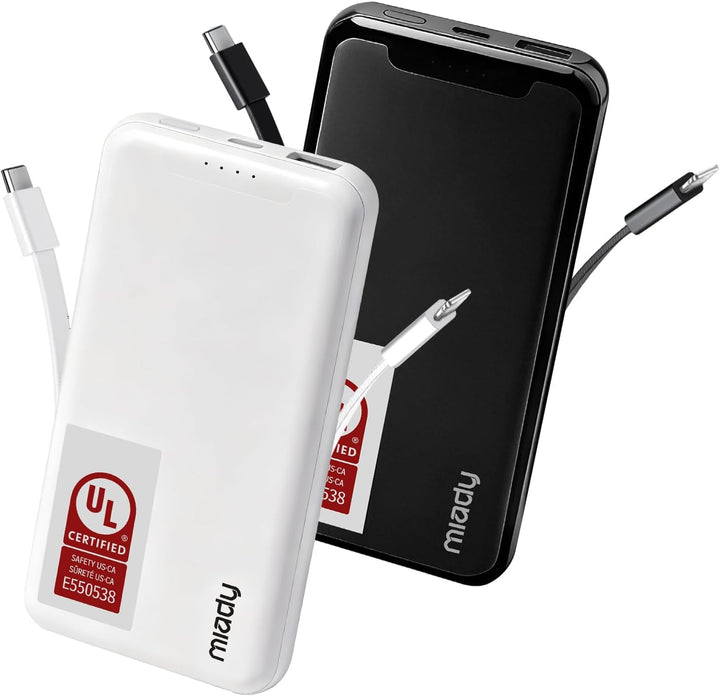 Miady [Listado UL] Paquete de 2 cargadores portátiles, 10000 mAh Sl...