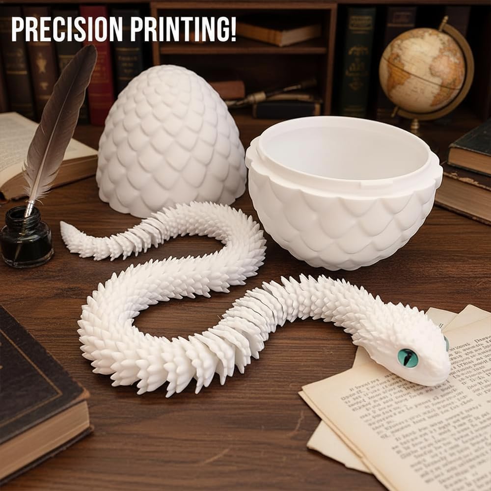 Vantico Huevo de serpiente impreso en 3D con serpiente