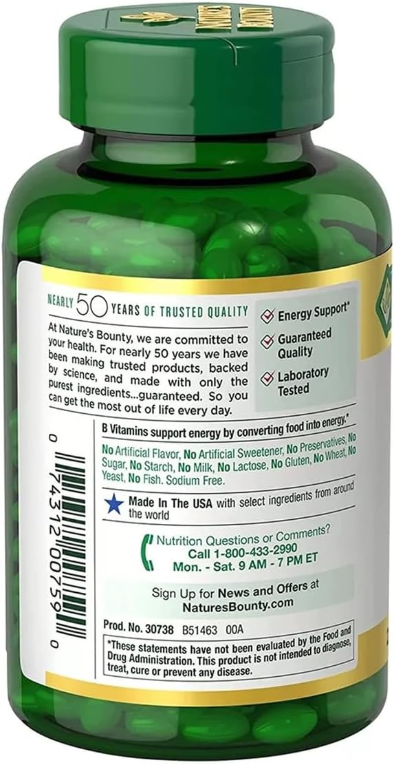 Nature's Bounty Biotina 10,000 mcg, 250 cápsulas blandas de lib...