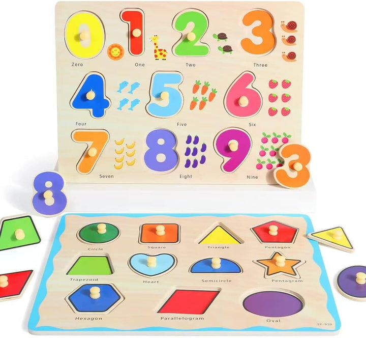 GRINNNIE - Rompecabezas Montessori de madera para niños de