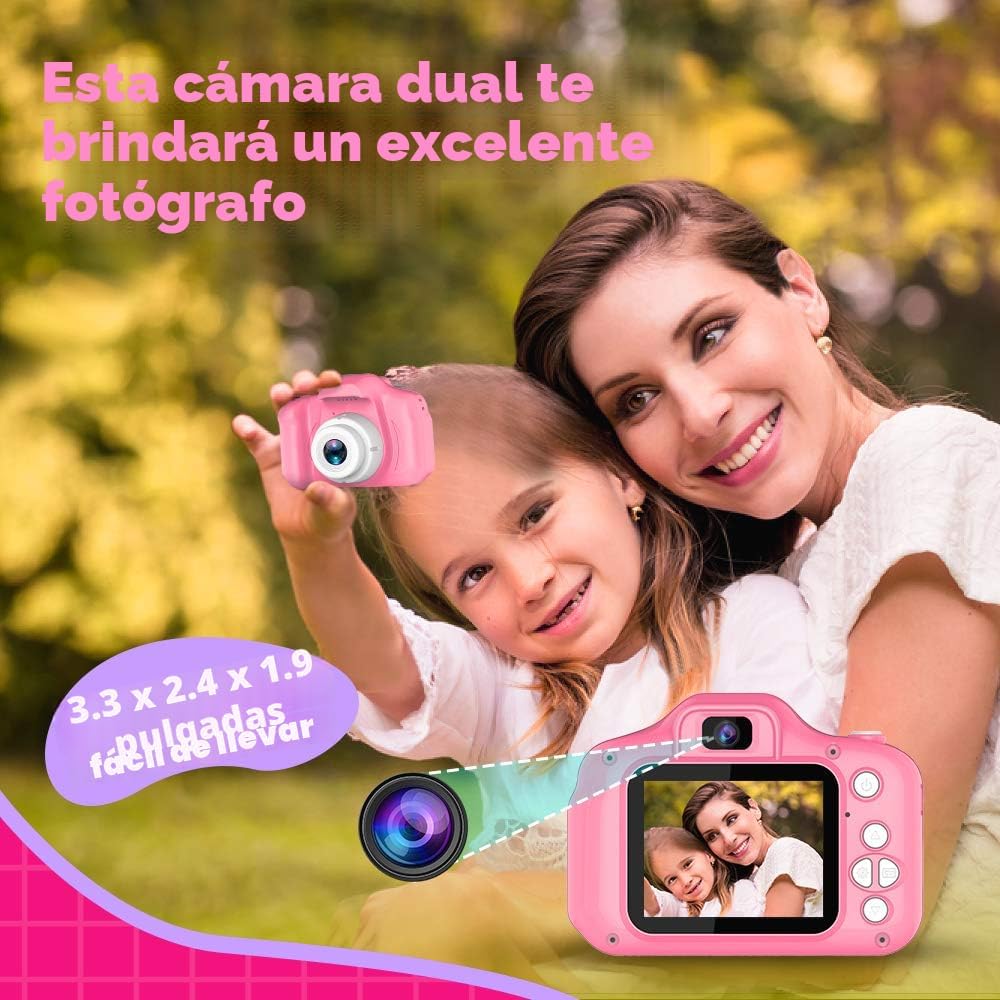 Seckton - Cámara de selfie mejorada para niños, regalos de cumpleañ...