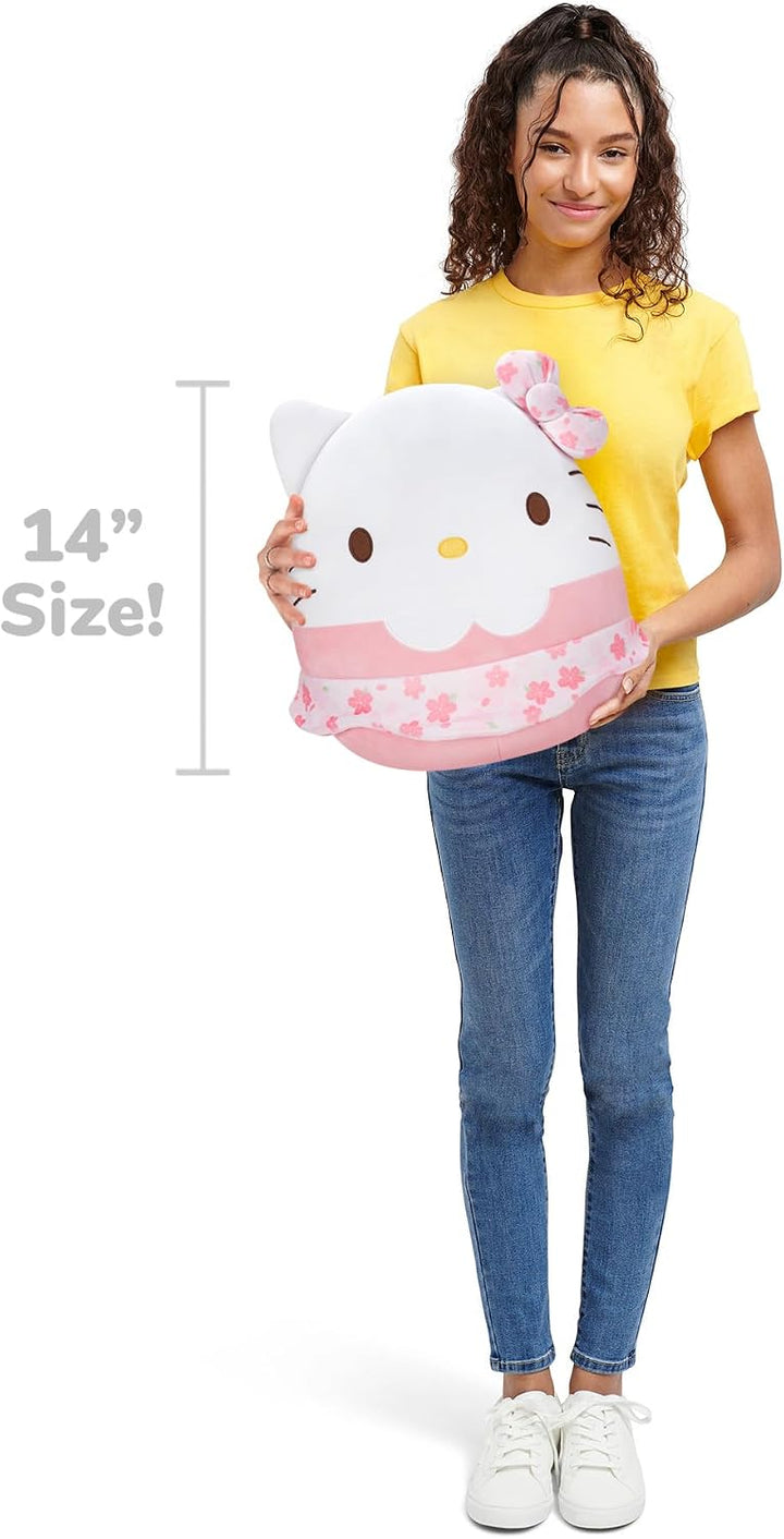 Squishmallows Original Sanrio Hello Kitty de 14 pulgadas con vestid...