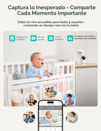 Dr.Care VistaView Lite Smart WiFi Monitor para bebé con 2 cámaras, 4" 720P