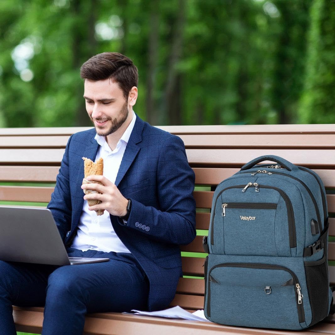 Velaybor Mochila de almuerzo aislada para laptop de 17 pulgadas, mo...