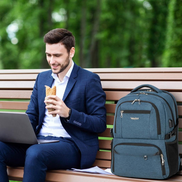 Velaybor Mochila de almuerzo aislada para laptop de 17 pulgadas, mo...