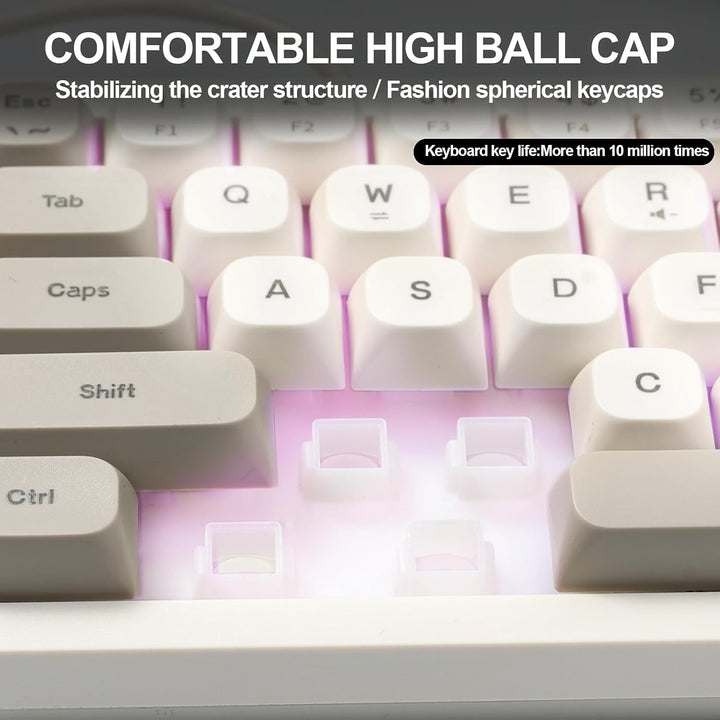 Teclado de memoria para juegos RGB con cable. 65% Mini teclado de c...