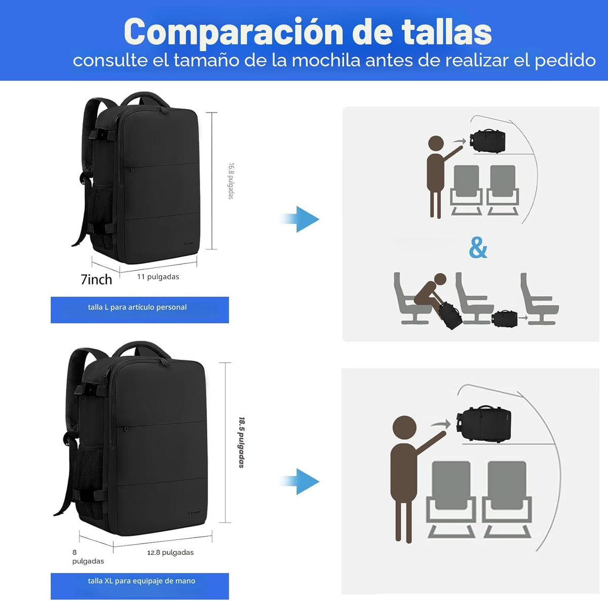 Taygeer Mochila de viaje para laptop para hombres y mujeres, mochil...