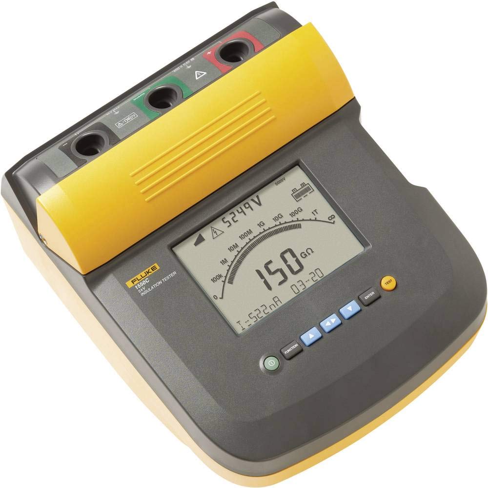 Fluke, megaóhmetro digital de alto voltaje con voltajes de prueba predefinidos y ajustables, detección de voltaje de 600 V, fuga de corriente hasta 2 mA, capacitancia hasta 20 microfaradios, 1