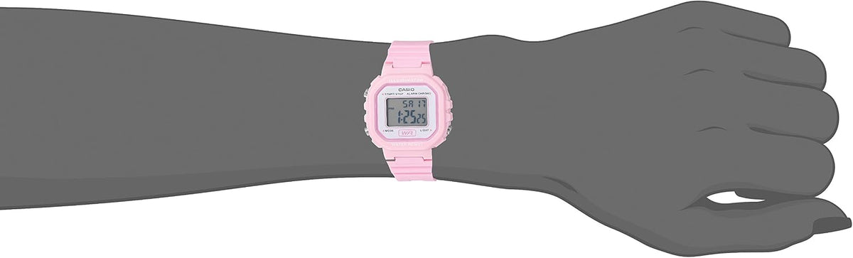 Casio LA20WH Series | Reloj Digital para Mujer | Resistente al Agua | Luz LED | Calendario Automático | Visualización de Fecha | Cronómetro 1/100 de segundo | Precisión de Hora Regular (Hora, Minuto, Segundo, PM, Fecha, Día) | Batería de 5 años