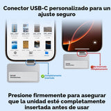 Lexar SSD portátil Go de 1 TB con concentrador, lectura de 1050 MB\...