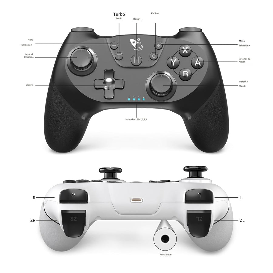 AceGamer Wireless Pro Controller for Nintendo Switch\/Lite\/OLED\/S...