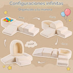 Tiita Kids Climb and Crawl - Juego de 5 piezas con pozo de pelotas pequeño