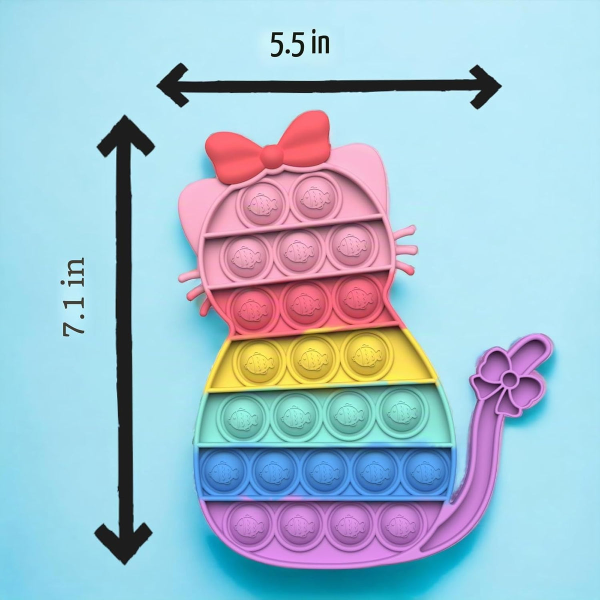 Paquete de 4 juguetes para ansiedad de reventar burbujas para niños, mariposa Pop It, gato Pop It, juego de juguetes sensoriales de ratón y gatito, juguetes sensoriales de animales para la ansiedad