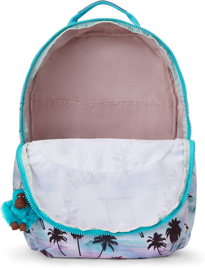Kipling Seúl - Mochila extra grande para laptop con estampado de pa...