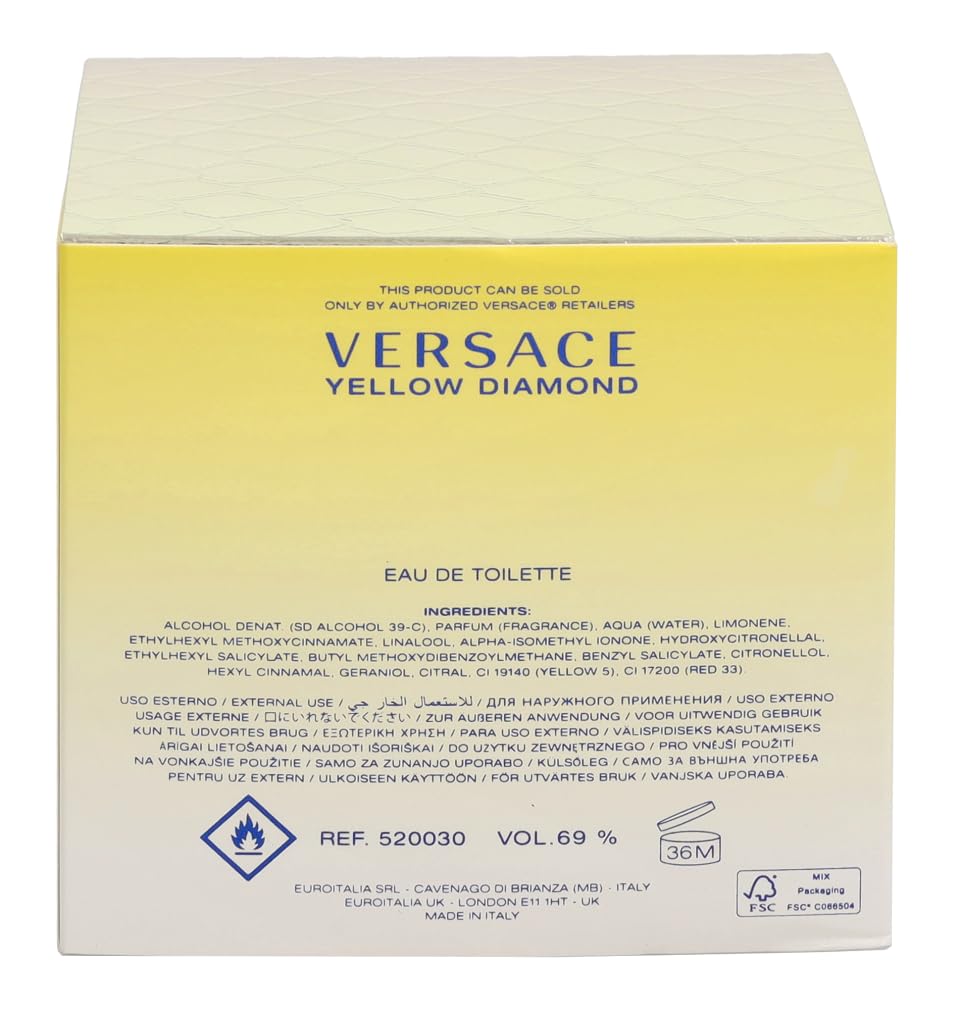 Versace Yellow Diamond de Versace Eau De Toilette en espray 1.7 oz