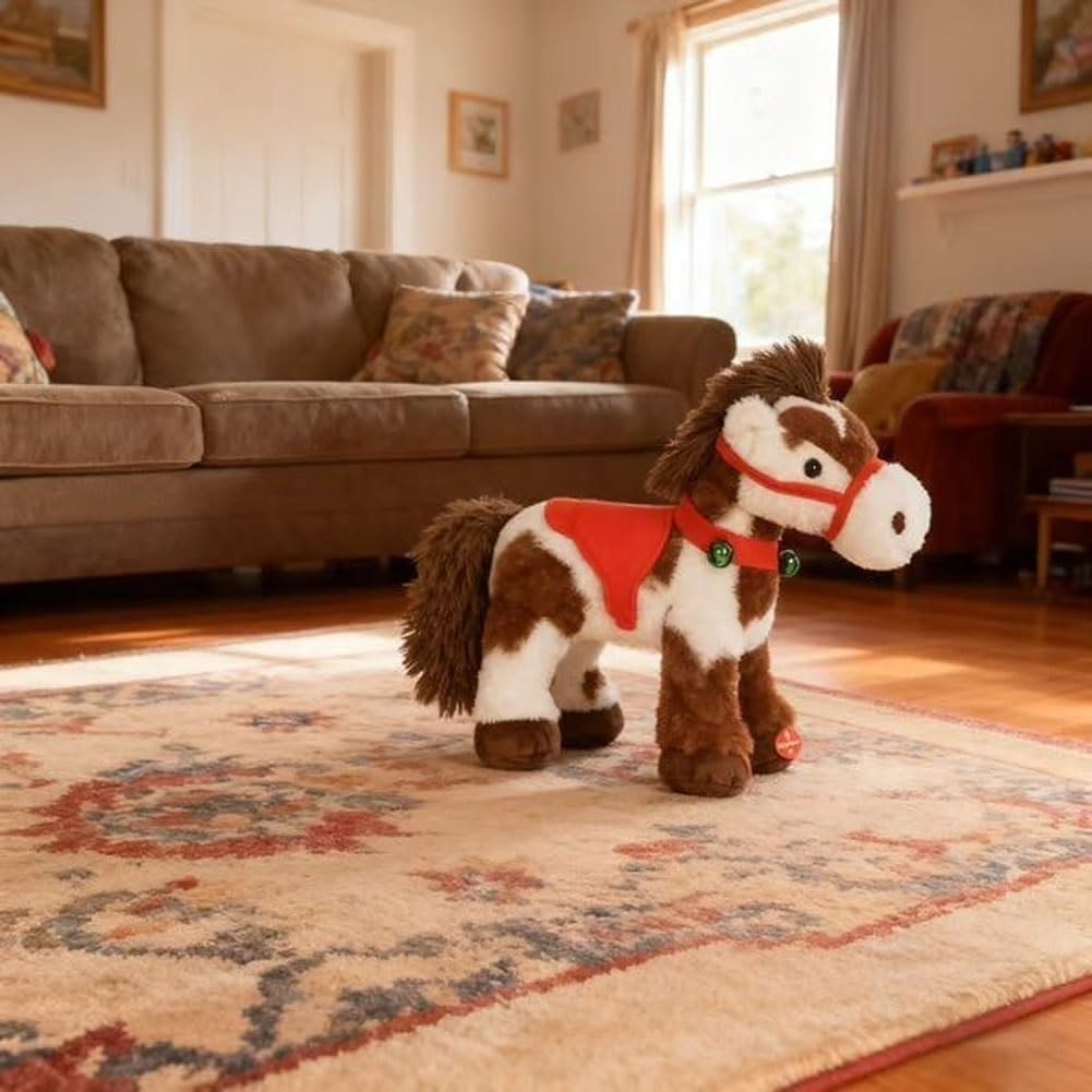 FOUR KAQA Spotted - Caballo eléctrico de peluche poni