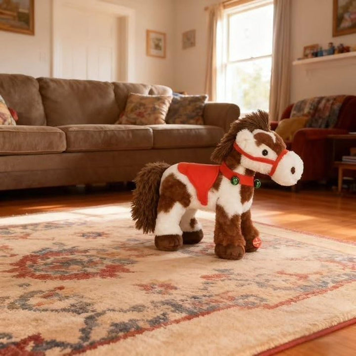 FOUR KAQA Spotted - Caballo eléctrico de peluche poni