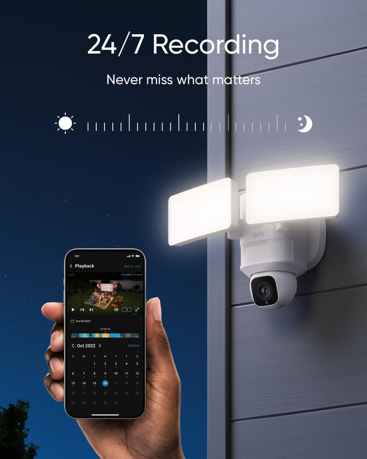 Cámara Reflector Eufy Security E30, Cámara de Seguridad para Exteri...