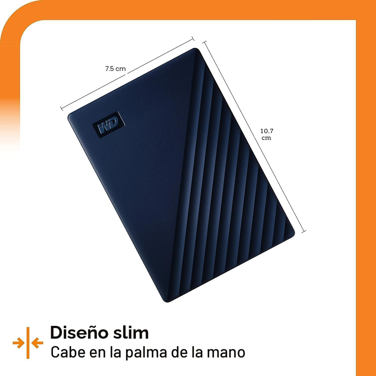 WD My Passport - Disco duro externo portátil de 2 TB para Mac, azul...