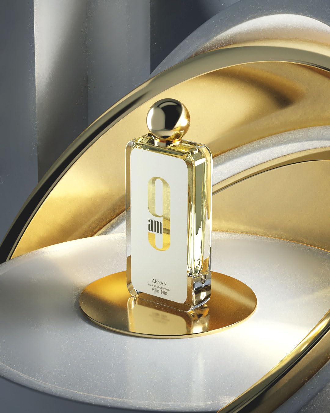 Afnan 9 AM Pour Femme Eau De Parfum, 3.4 onzas