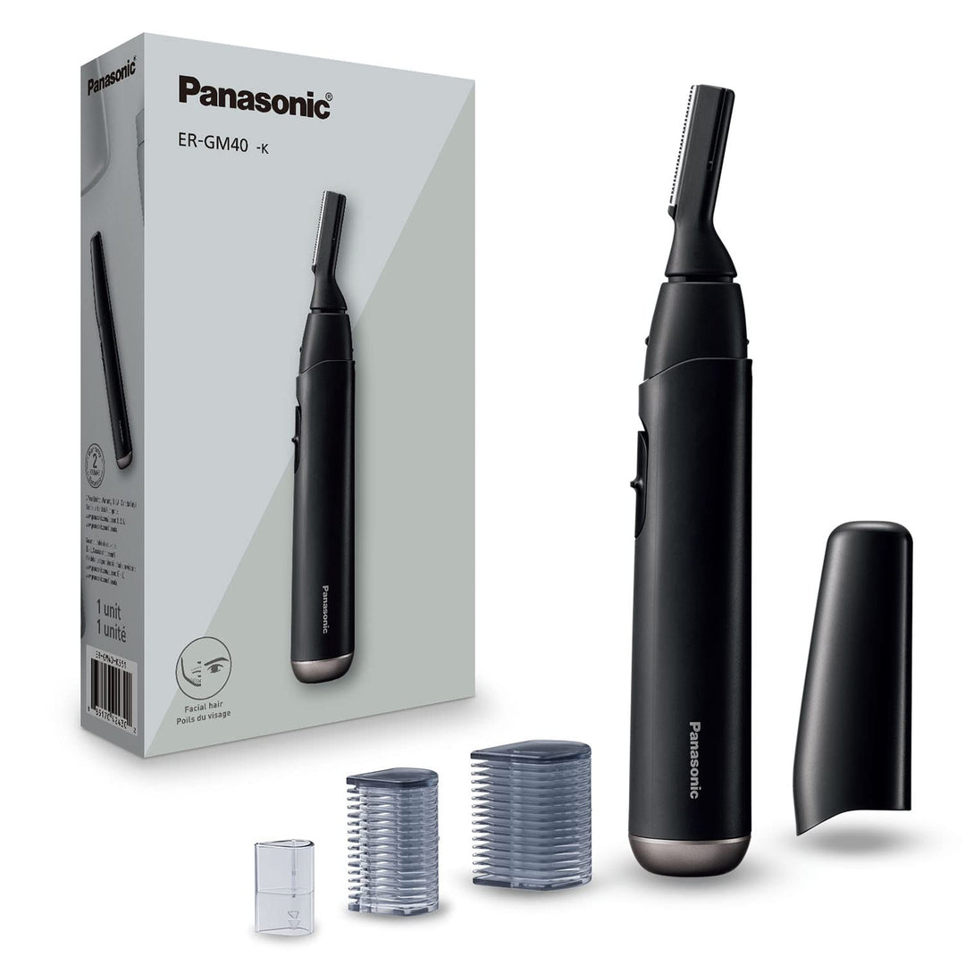 Recortador de vello facial Panasonic para piel sensible, detalle un...